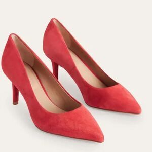 Boden Classic Suede Heels Hot Pepper Red Suede 37
